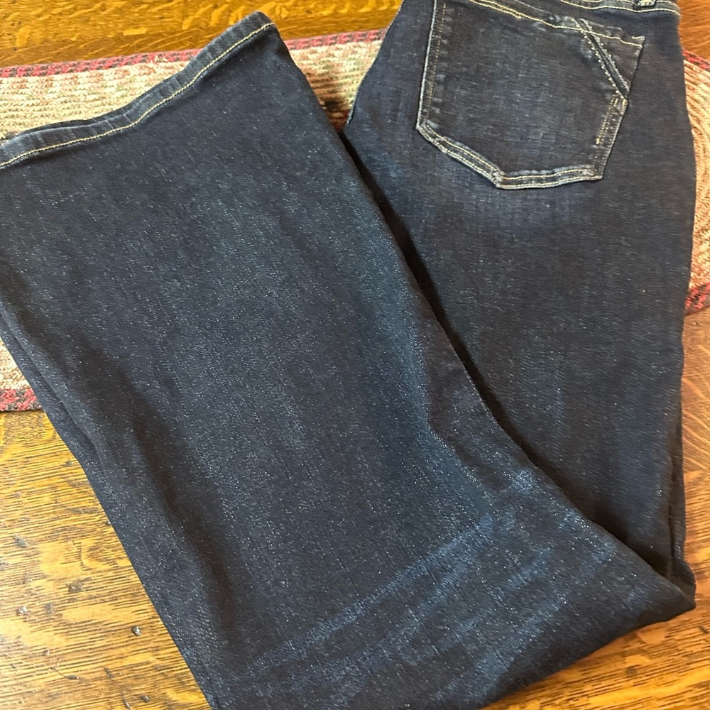 Buckle Dark Blue Flare & Wide Leg Jeans